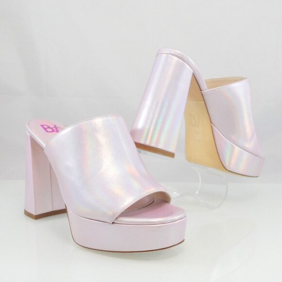 NIB$530 Bettina Vermillon Anita Platform Mules Block Heel Slip-0n Sandals 38.5 - Picture 12 of 16